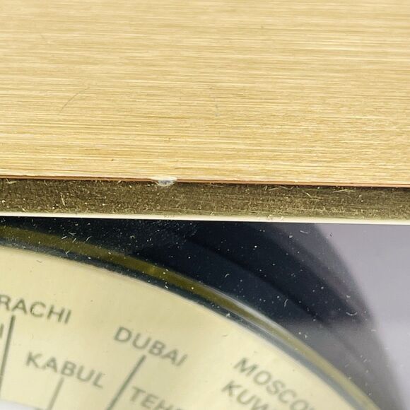 Vintage Seiko Quartz World Time Zone Clock With Airplane Second Hand Desk Mantle - Picture 5 of 16